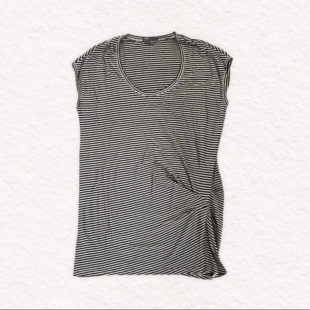 🖤 GUC🖤 VINCE Striped Scoop Neck Tunic Tank